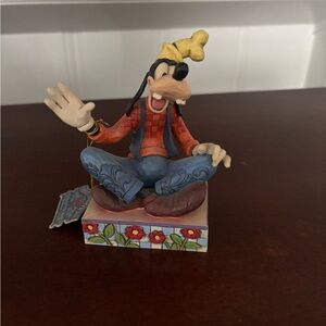 Jim Shore Goofy Figurine with Red Shirt and Blue Pants